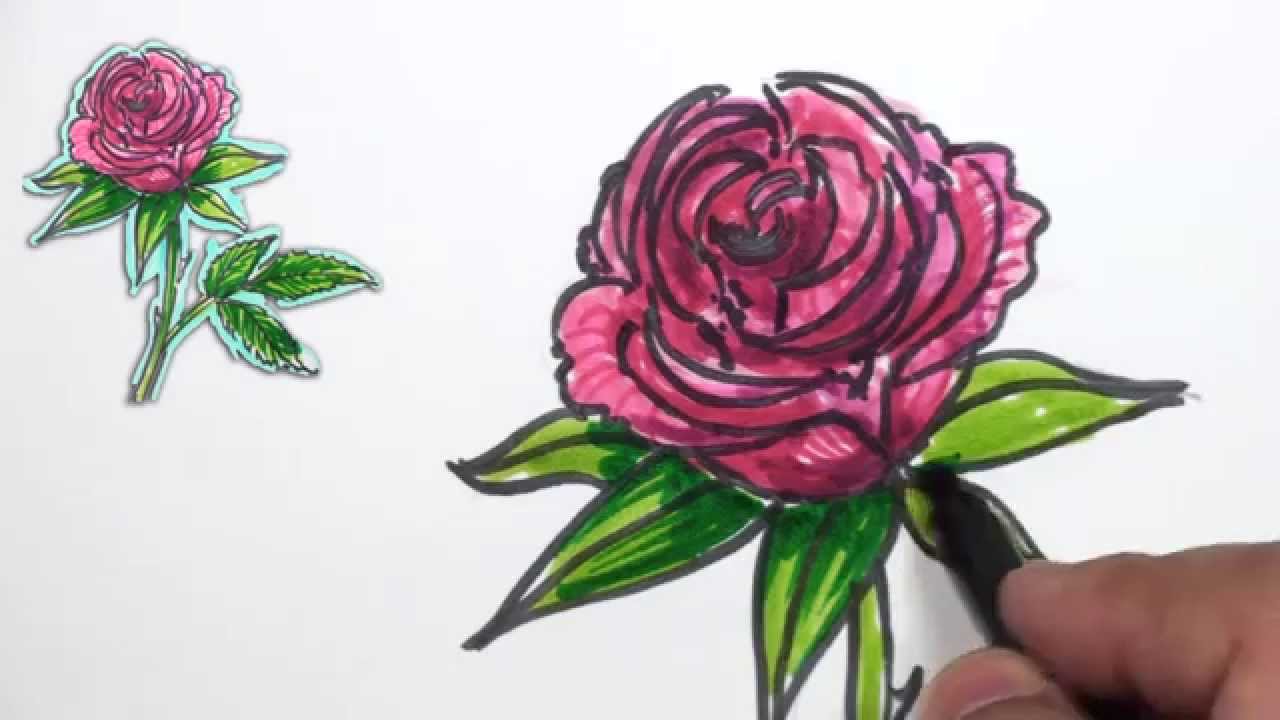 1280x720 How To Draw A Rose