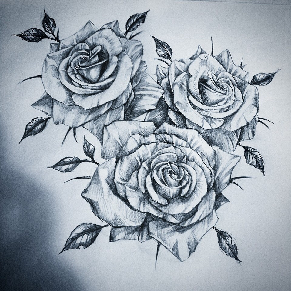 Rose Tattoos Drawing at GetDrawings | Free download