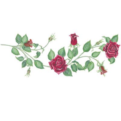 400x400 Red Rose Vine Clip Art Tattoos Rose Vines, Flower