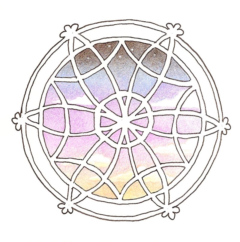 800x805 Cartoony Rose Window