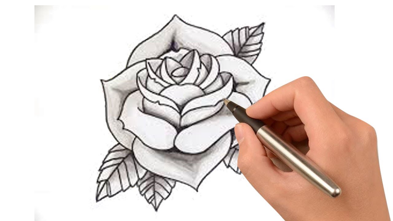 1280x720 How To Draw A Cartoon Rose Bush,
