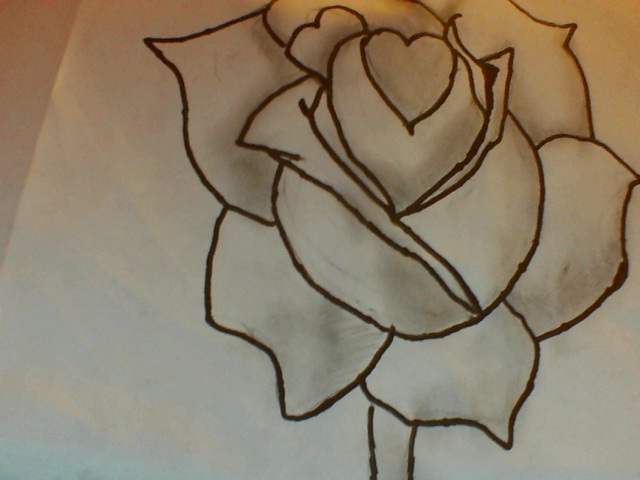 640x480 Simple Rose Drawing By Iluvalistair