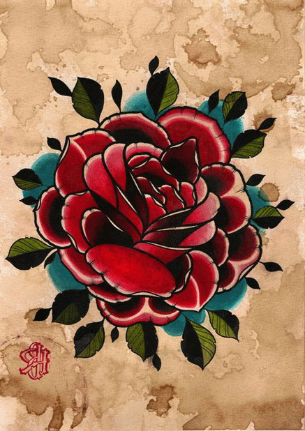 437x618 Old Paper Rose Drawing Tattoo Best Tattoo Ideas Gallery