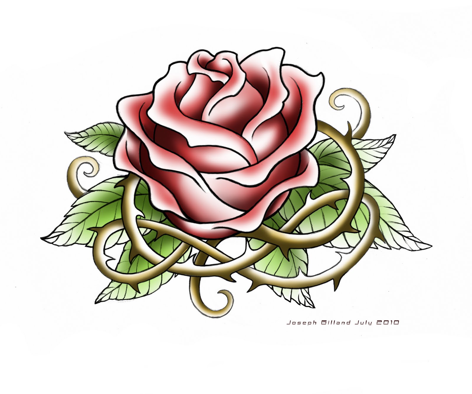 1600x1338 Rose Tattoo Design
