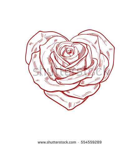 Roses Drawing With Hearts at GetDrawings | Free download