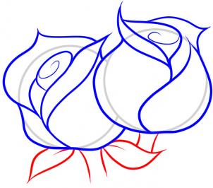 302x266 How To Draw How To Draw Roses For Kids