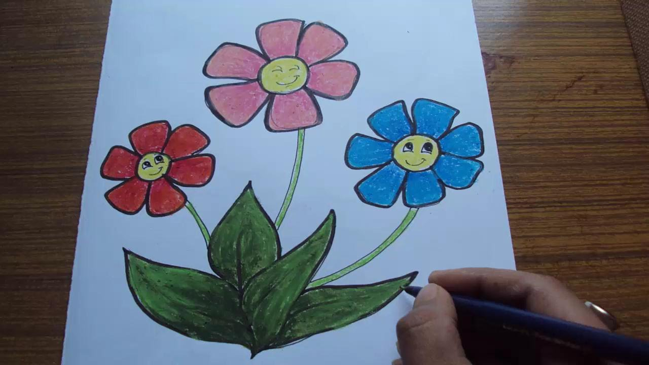 1280x720 Childrens Flower Drawings How To Draw Cartoon Flowers For Kids