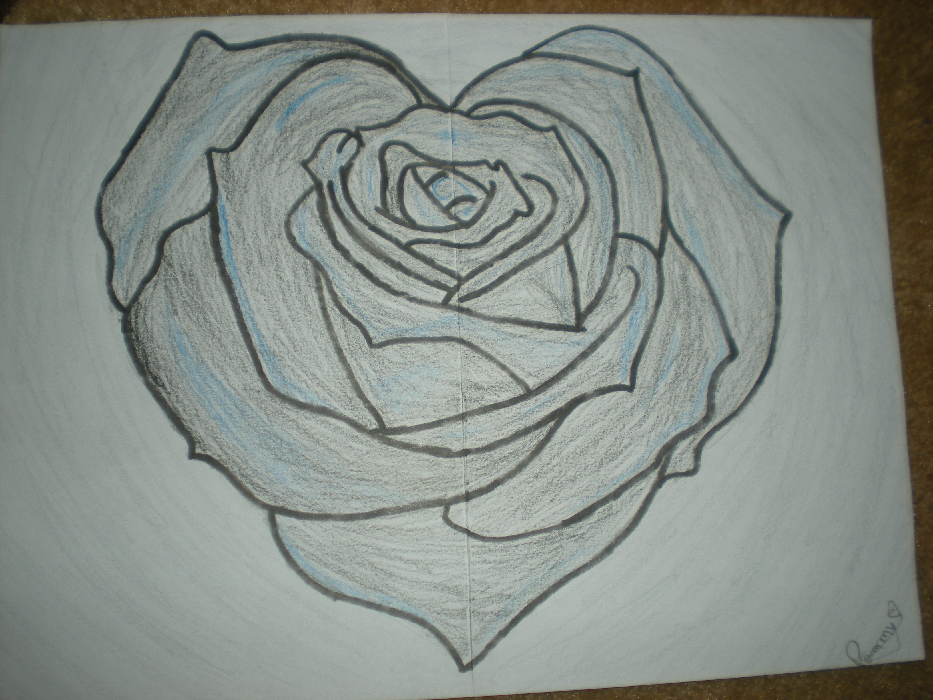 3264x2448 Love Art Sketch Pencil Hd Rose Roses And Heart Drawing Free