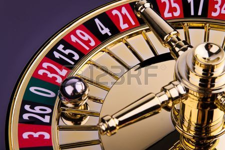 450x300 Vue De La Roulette De Roue Avec Boule En Vert Slot