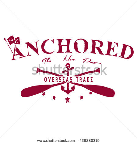 450x470 Vector Hand Drawn Nautical Anchor. Element Ship, Travel