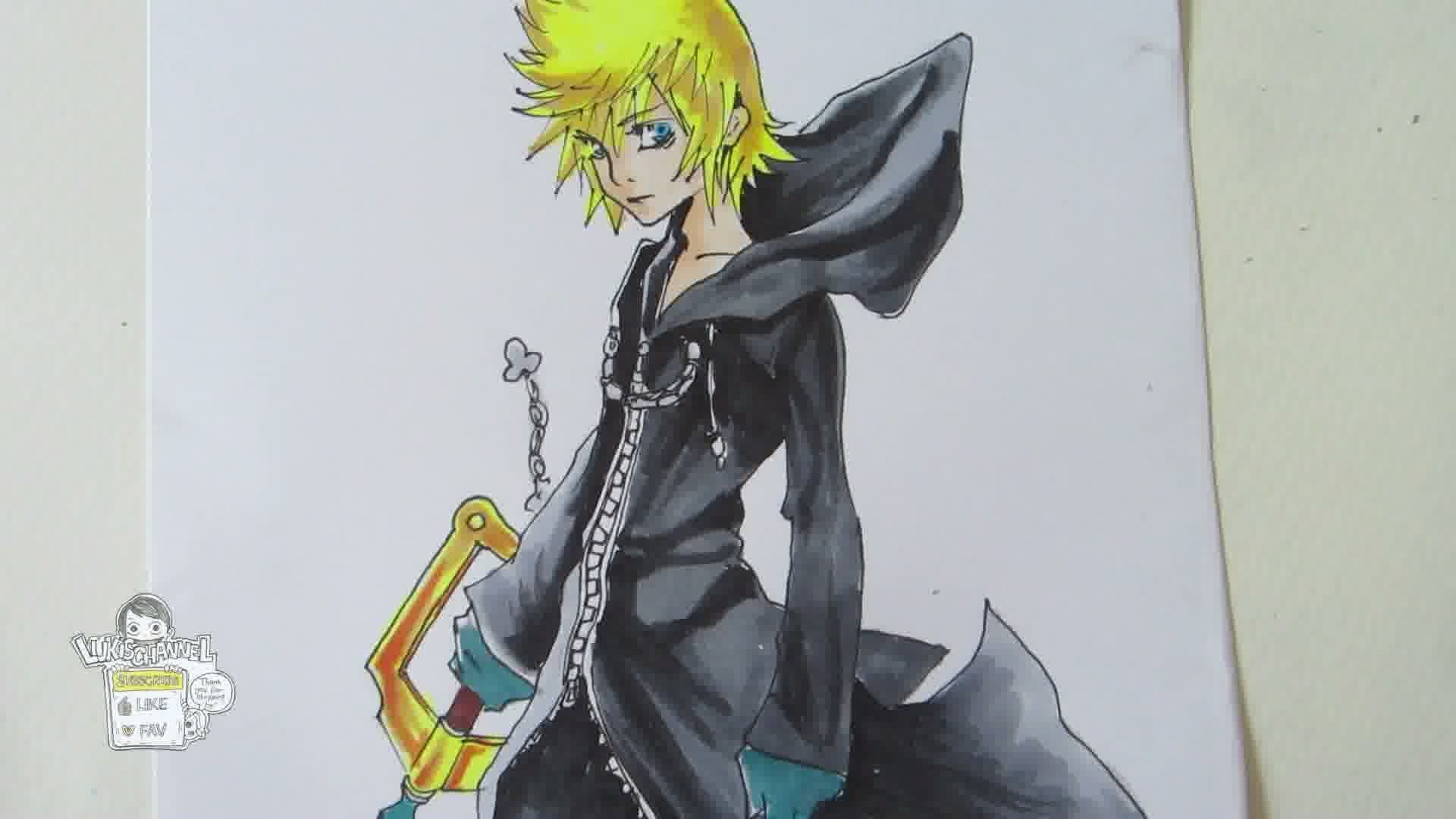 1920x1080 How To Draw Roxas From Kingdom Hearts