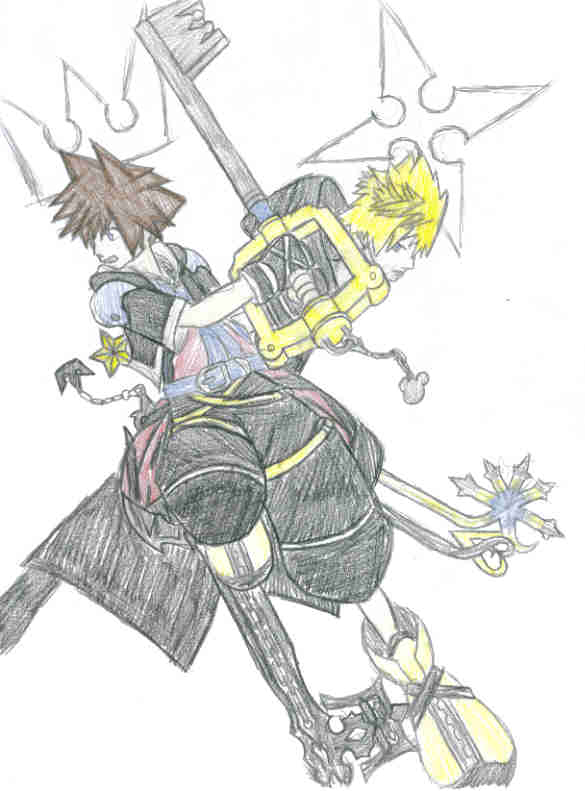 585x791 Roxas Vs Sora By Dragonexceedra