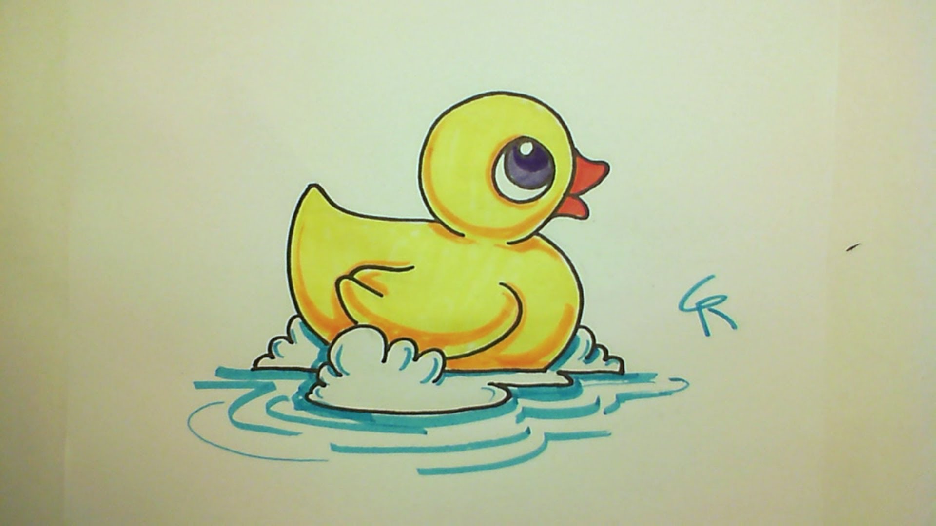 1920x1080 Learn How To Draw A Cute Rubber Ducky