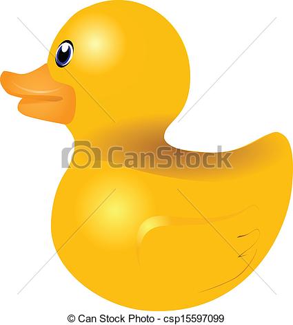 425x470 Yellow Rubber Duck For The Bath. Vector Illustration. Eps Vectors