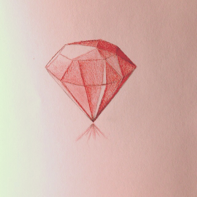 640x640 Ruby Gem Drawing Color Pencil Tattoos, Art, And Other Cool