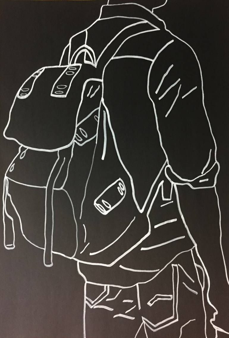 770x1135 Saatchi Art Rucksack Drawing By Rankin Willard