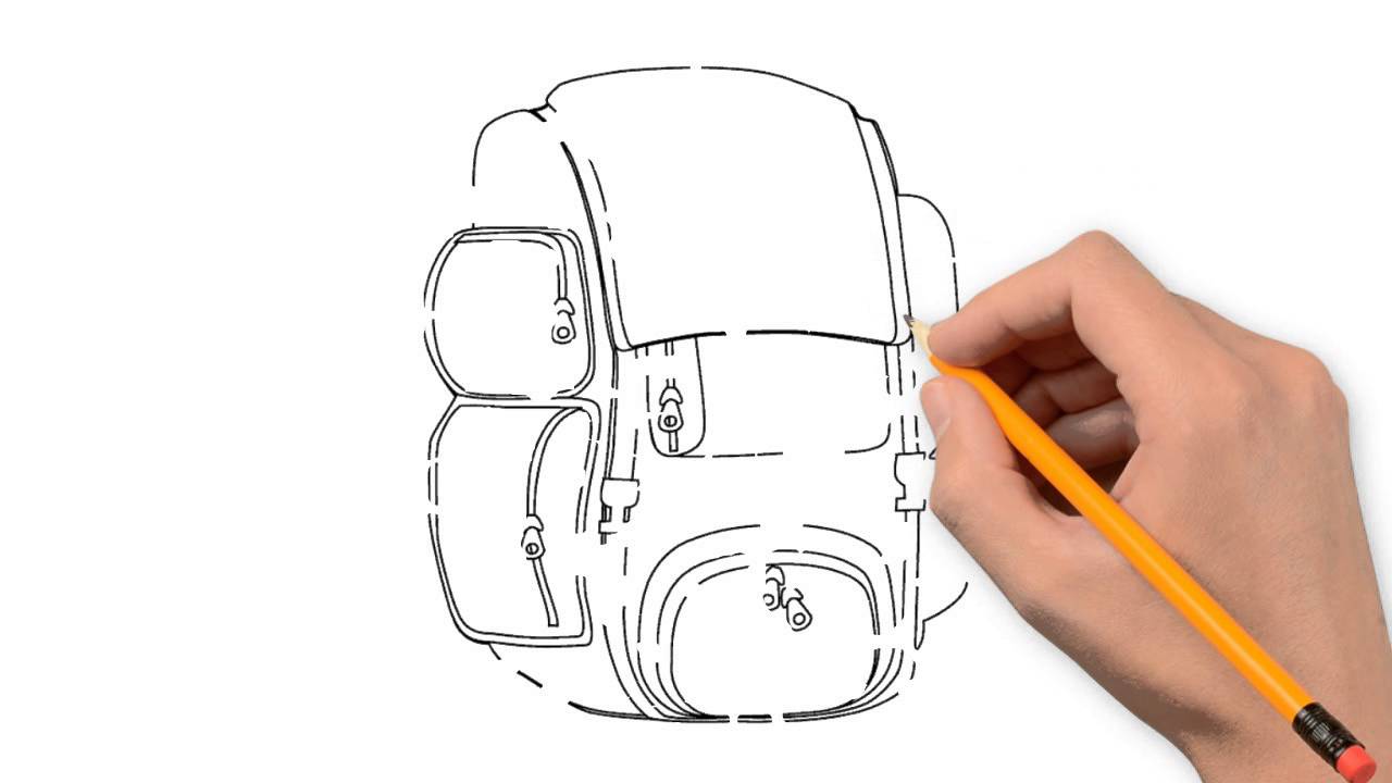 1280x720 Backpack With Pencil Things To Draw Step By Step