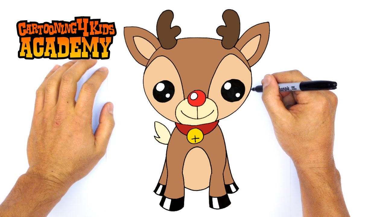 1280x720 How To Draw Rudolph Christmas Art Lesson