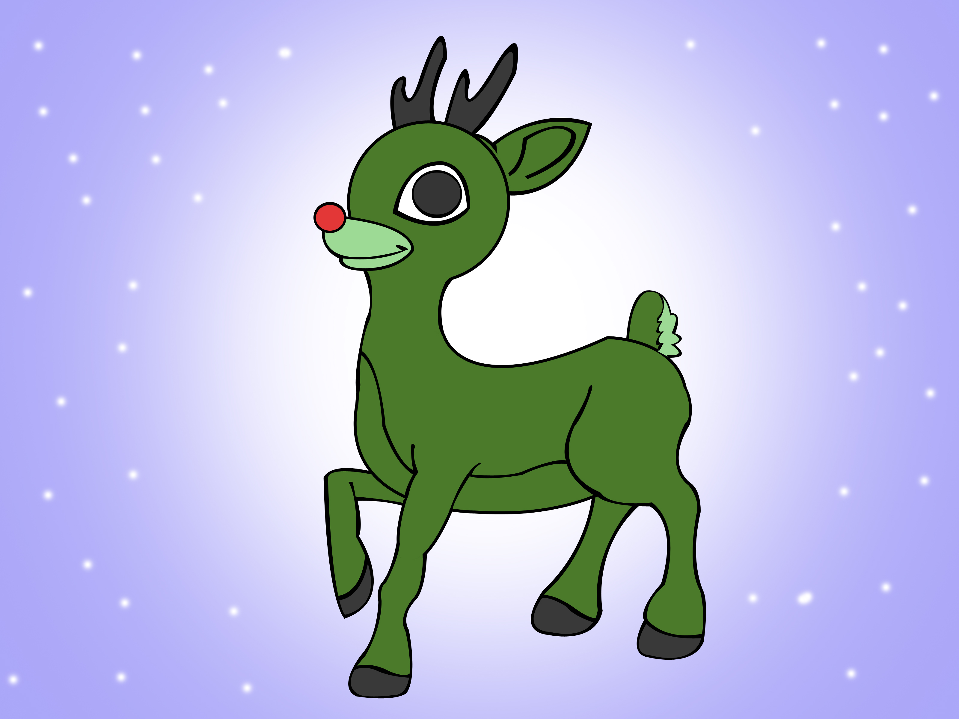 3200x2400 How To Draw Rudolph The Red Nosed Reindeer 7 Steps
