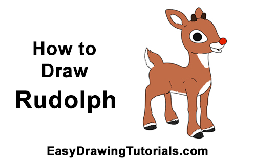 500x315 To Draw Rudolph The Red Nosed Reindeer