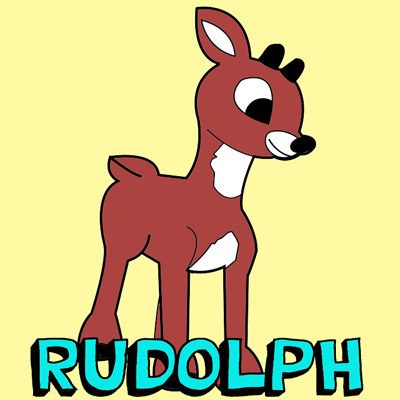 400x400 How To Draw Rudolph The Red Nosed Reindeer Step By Step Drawing