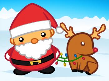 350x261 How To Draw Santa And Rudolph, Santa And Rudolph Toons Mag