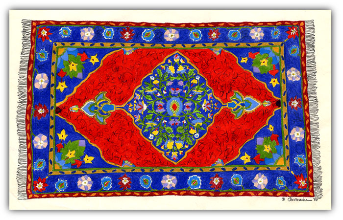 700x450 Charmaine Keller Oriental Rug Drawing