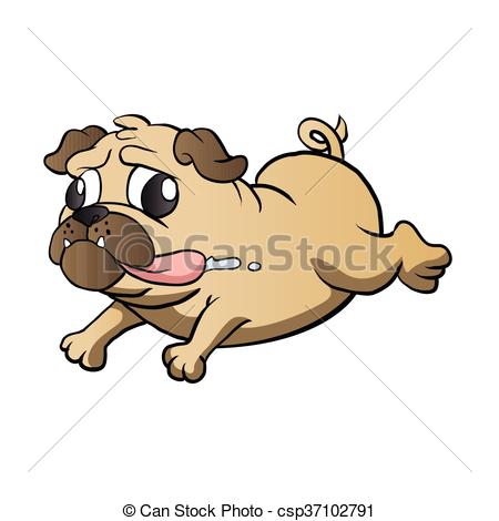 450x470 Running Pug. Vector Sketch Cute Dog Pug Breed Eps Vectors