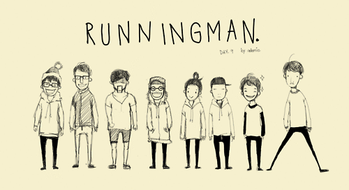 500x272 Drawing Of Running Man Cast Ppl Running Man, Joong