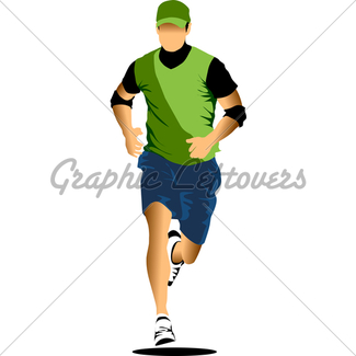 325x325 Running Man Icon. Gl Stock Images