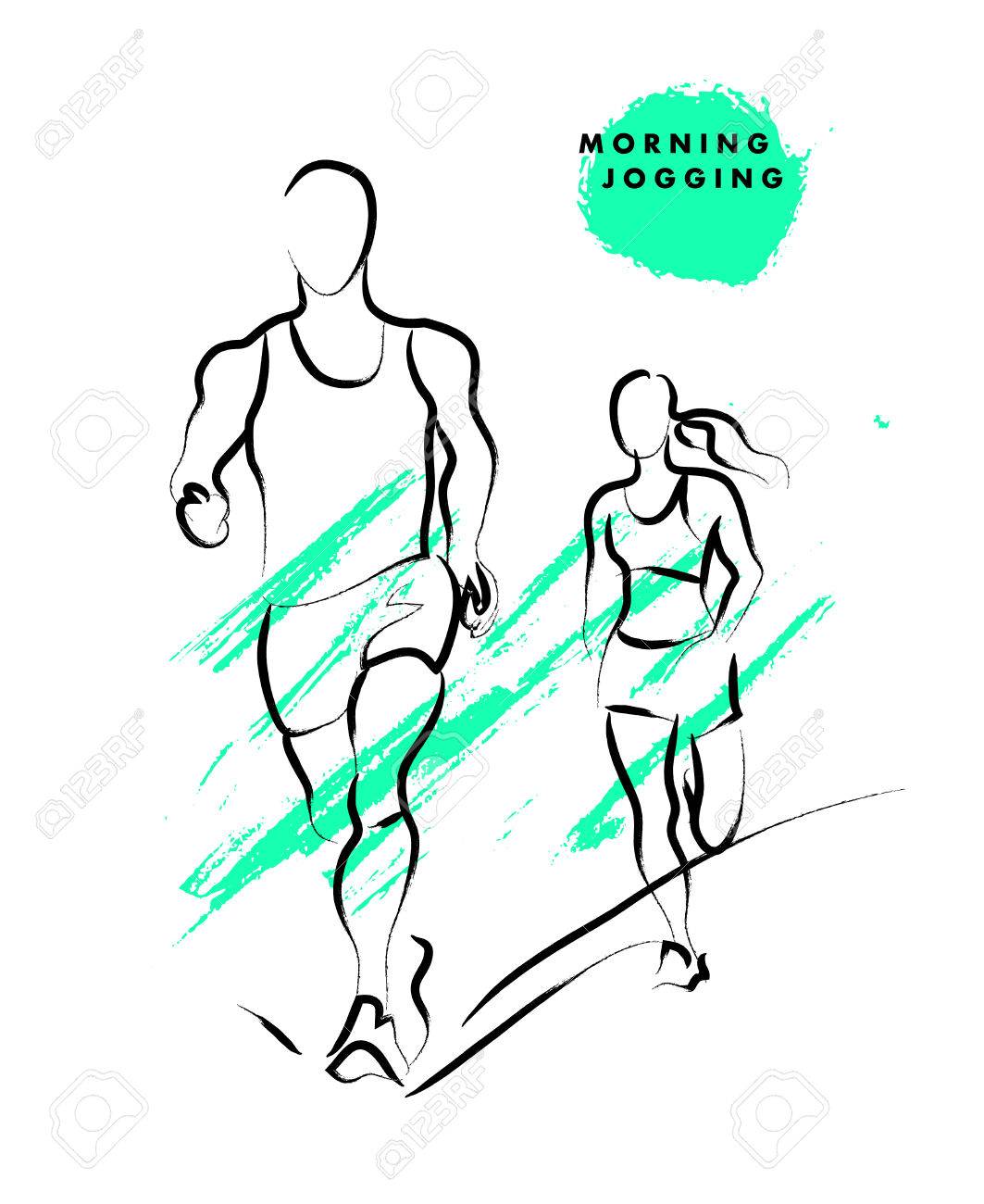 1063x1300 Vector Hand Drawn Active People Sketch Isolated On White