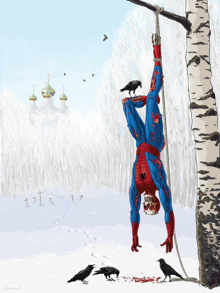 770x1027 Saatchi Art Superman In Russia Drawing By Mickey Mao