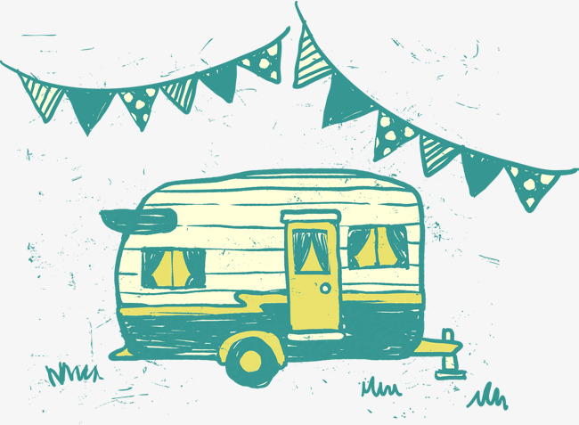 650x477 Cute Green House Hand Drawing Vector, Green, Rv, Rv Camping Png