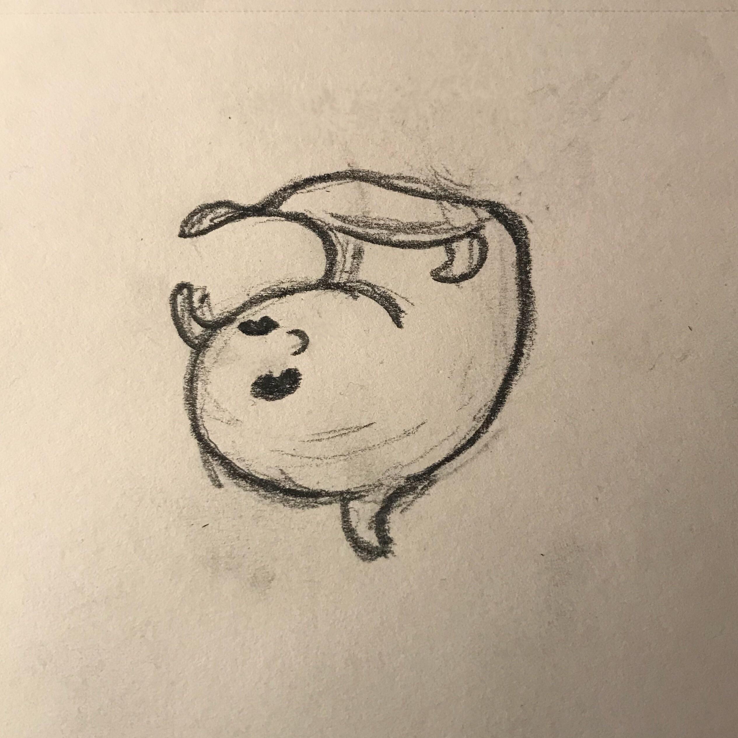 2530x2530 Was Drawing A Flour Sack And Decided To Draw A Face. Learnart