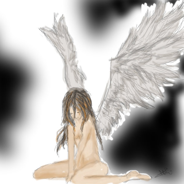 600x600 Sad Angel A Science Fiction Speedpaint Drawing By
