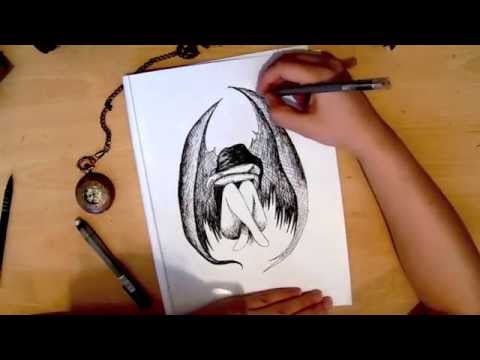 480x360 Sad Angel Speed Drawing