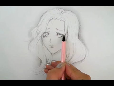 480x360 Simple Drawing Sad Manga Girl