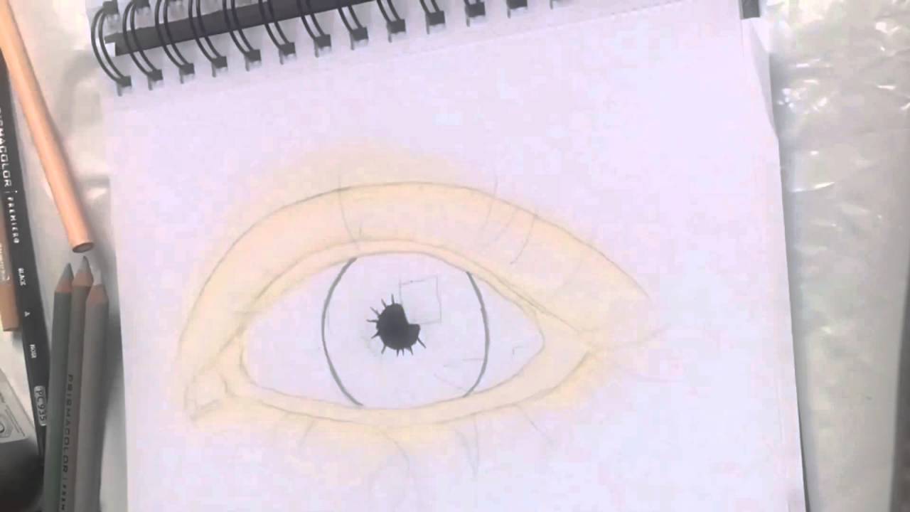 1280x720 Sad Eye Drawing Tutorial (Timelapse)