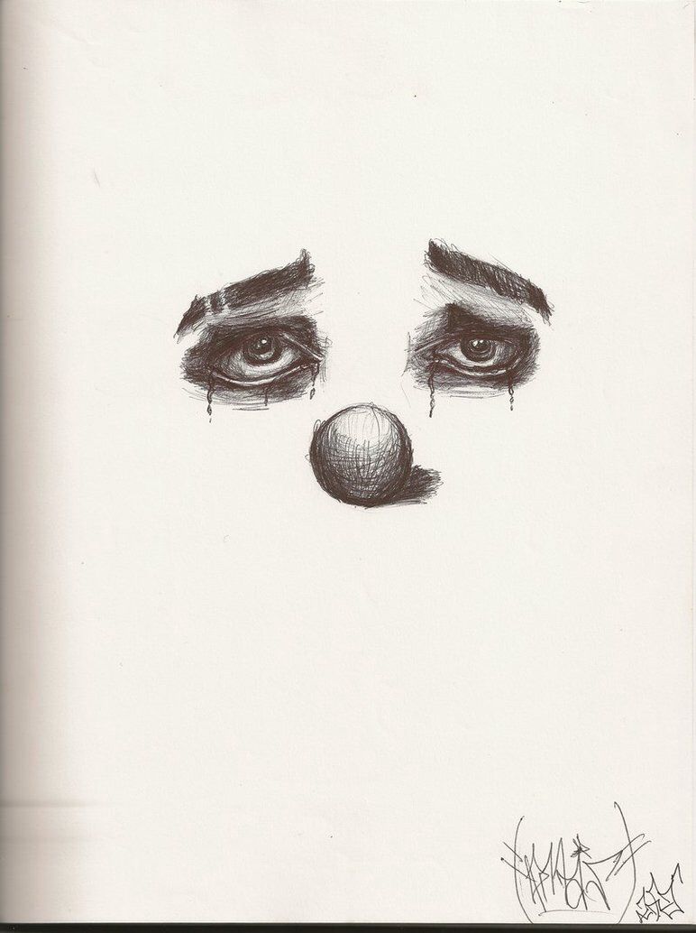 772x1034 Sad Clown Sketch Clowns Sketches, Draw And Tattoo