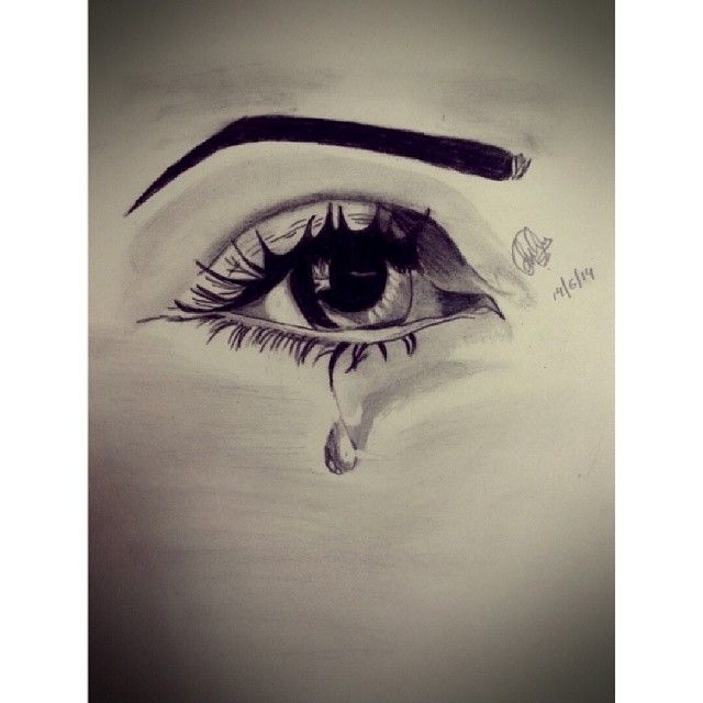 Sad Eyes With Tears Drawing at GetDrawings | Free download