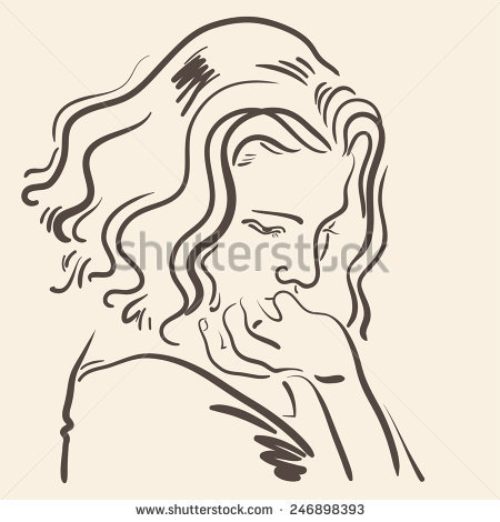 450x470 Drawn Sad Sad Woman