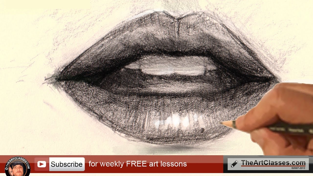 1280x720 How To Draw Mouth Lips For Realistic Portrait