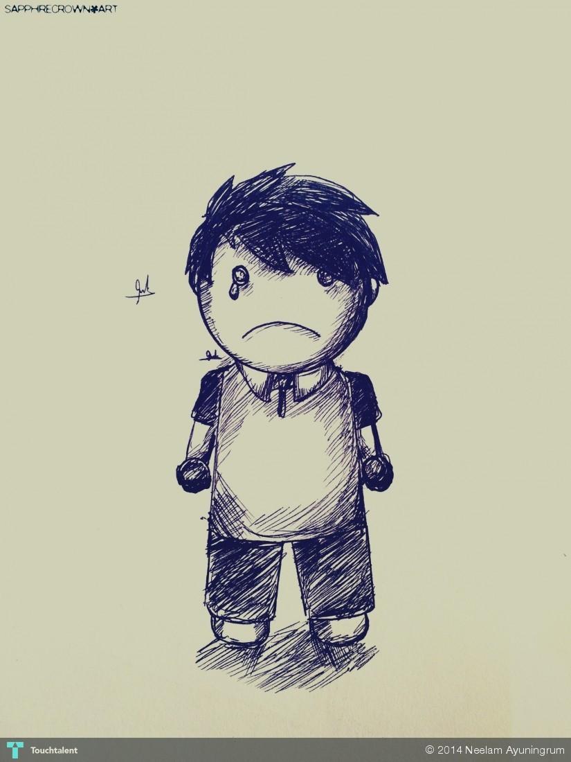 Sad Little Boy Drawing at GetDrawings | Free download