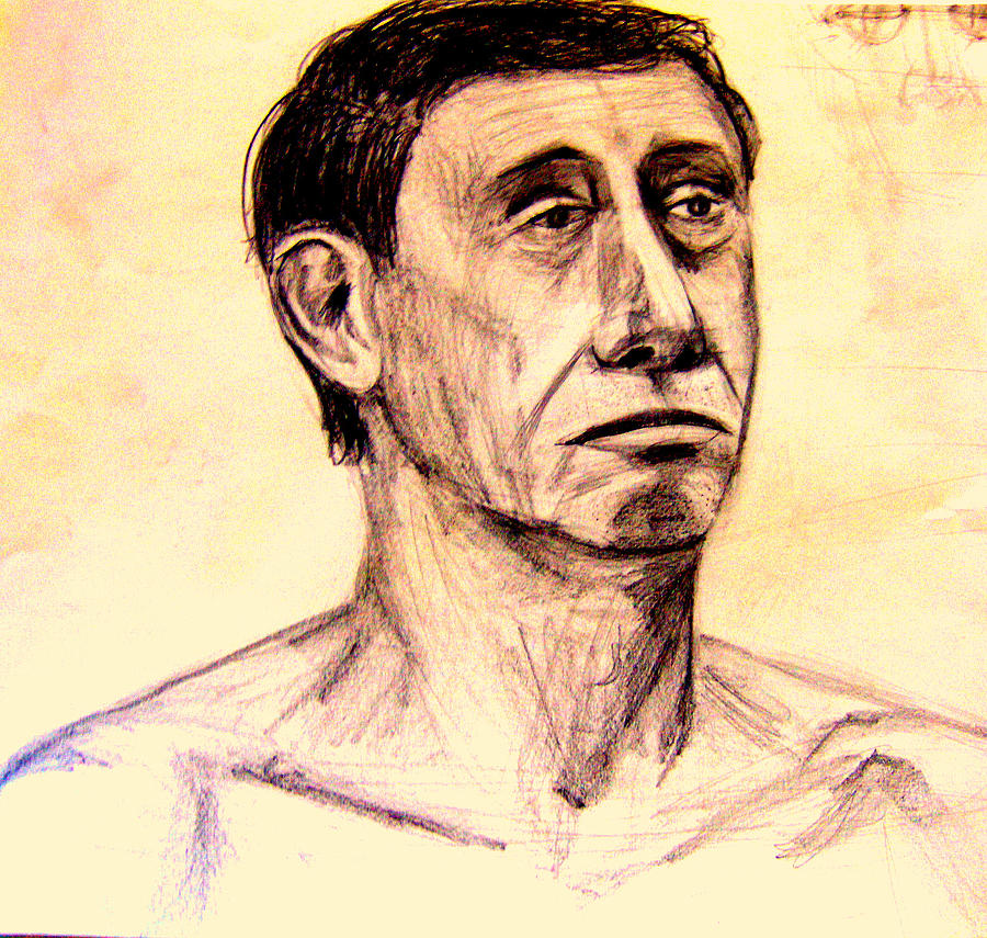 900x855 Sad Man Sketch Drawing By Laura Ogrodnik