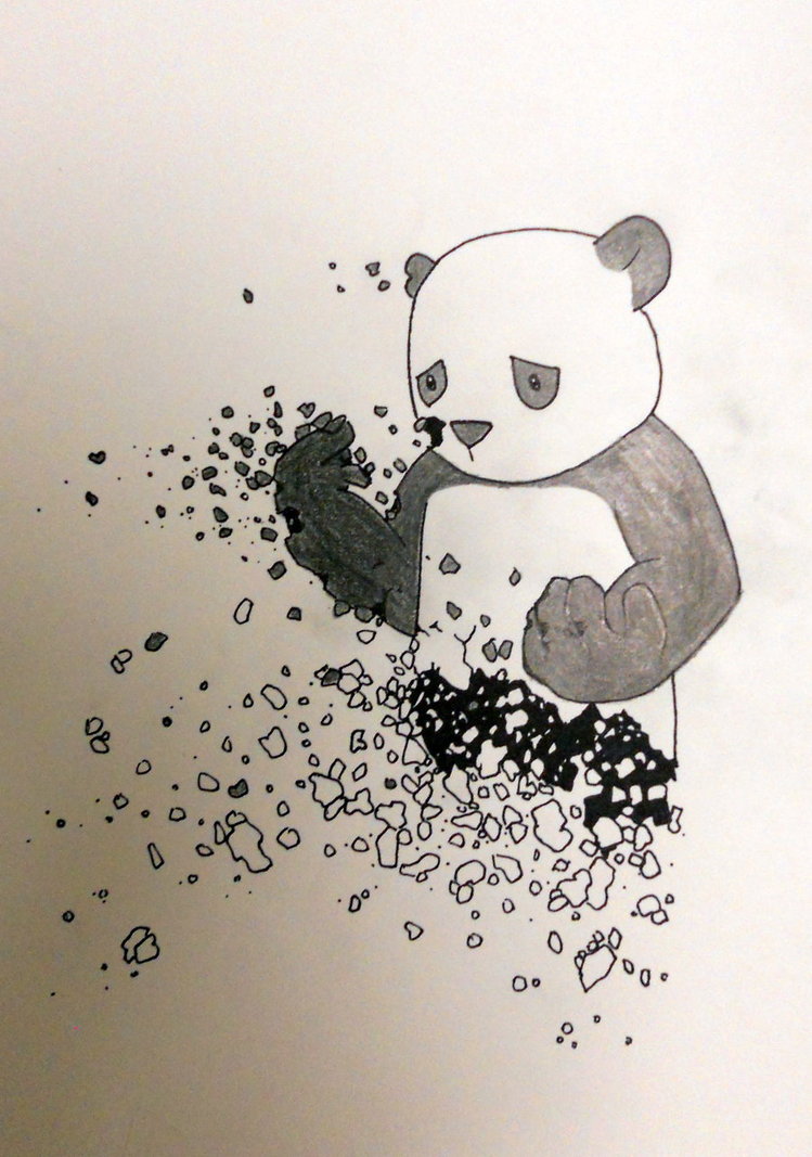 749x1067 The Best Sad Panda Painting Abstrak