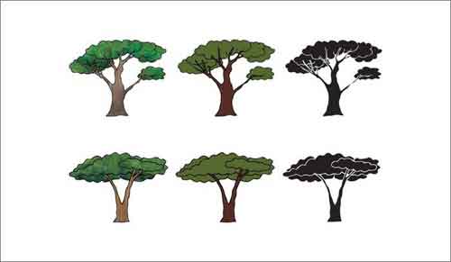 500x291 Tree Vector Free Editable Illustrations To Download