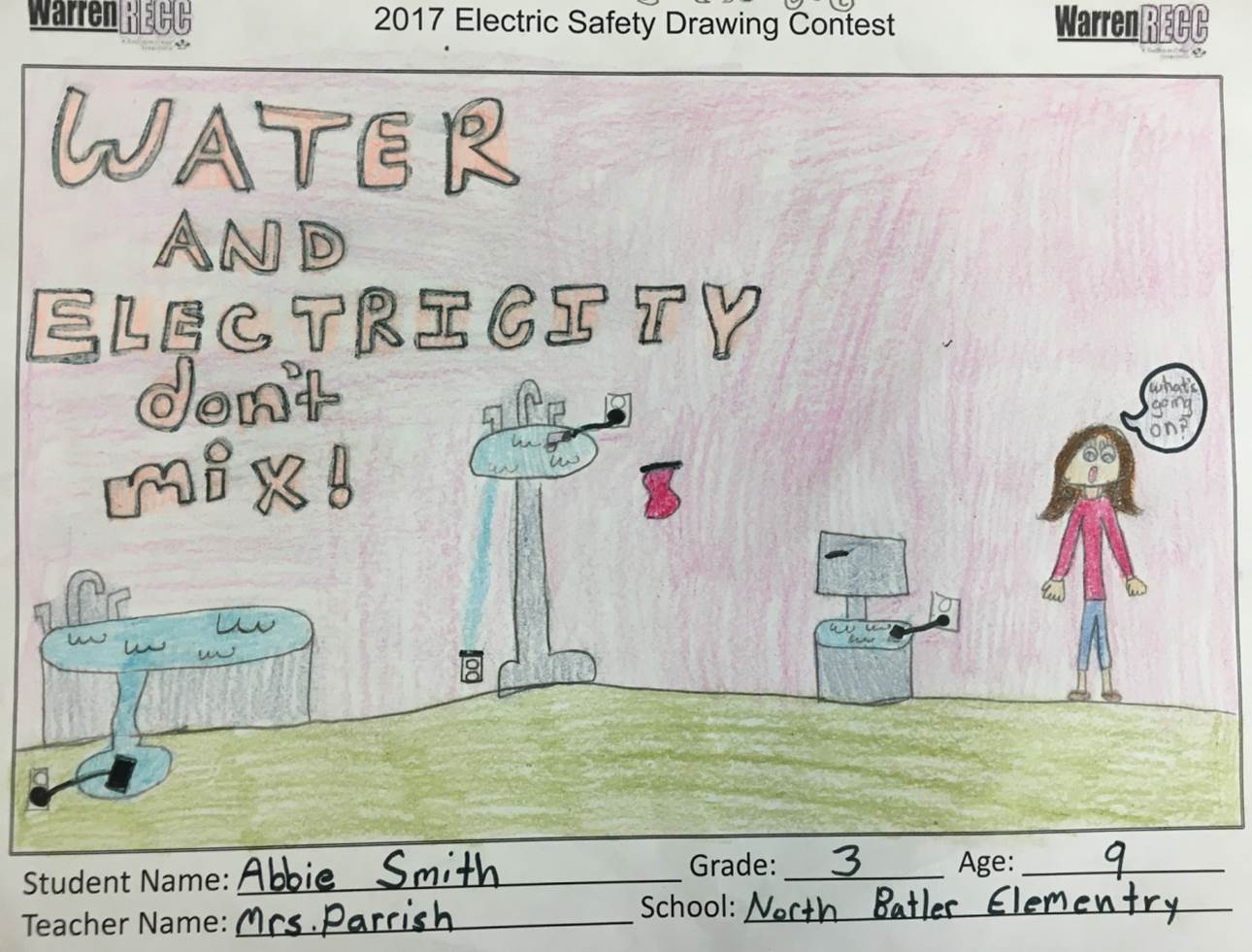 1290x981 Electric Safety Drawing Contest Wrecc