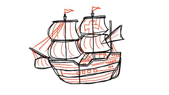 550x309 How To Draw A Ship (With Pictures)