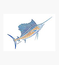210x230 Sailfish Drawing Photographic Prints Redbubble