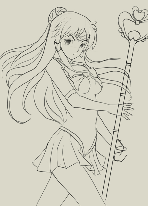 500x698 How To Draw Sailor Pluto